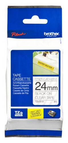 BROTHER TZES151 LAMINATO BK TRASPARENTE